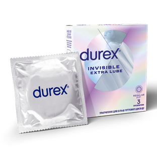 Презервативи Durex® Invisible Extra Lube