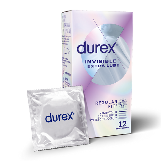 Презервативи Durex® Invisible Extra Lube